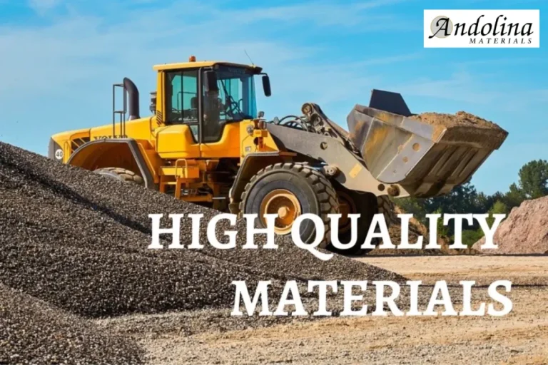 Front loader moving high-quality landscape materials.