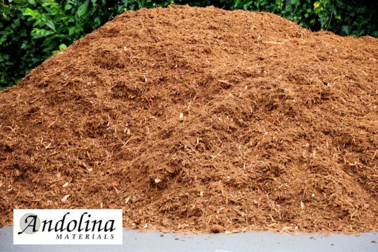 Large pile of mulch ready for landscape delivery in Charlotte
